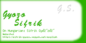 gyozo sifrik business card